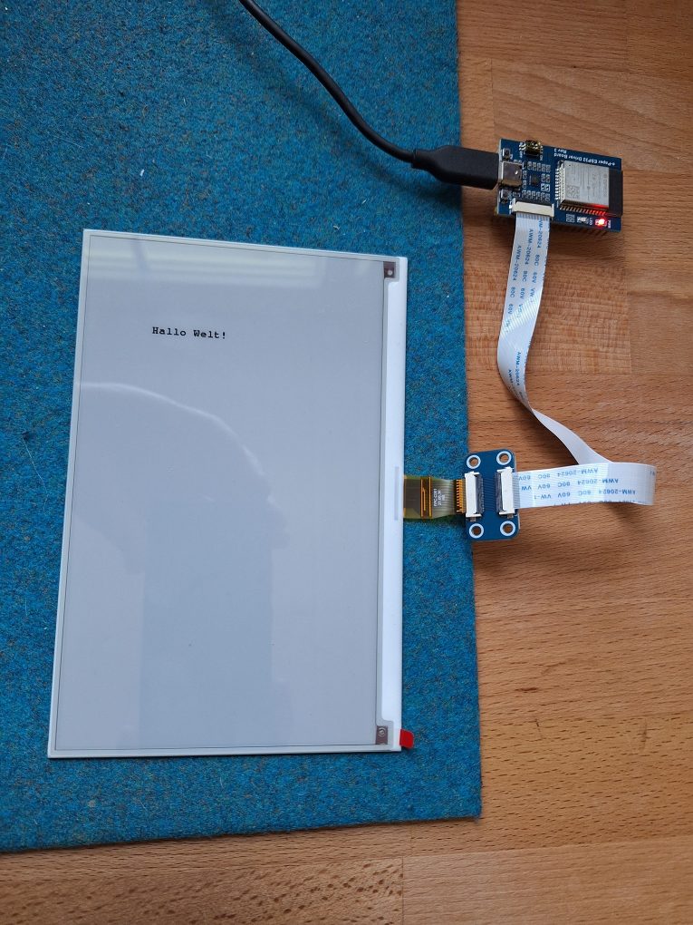 ESP32 mit e-Paper Display Waveshare 7,5"